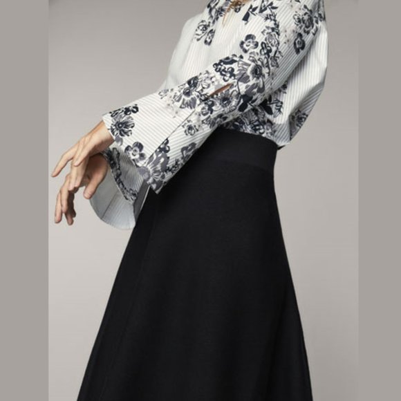 MASSIMO DUTTI Printed Poplin Blouse - Picture 4 of 9